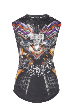 Sleeveless top with logo, zdjęcie 1 Sleeveless top with logo od Balmain